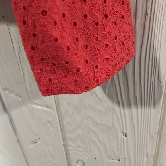 Liz & Co Orange waist length blazer with Peter Pan collar size XL - Picture 4 of 12